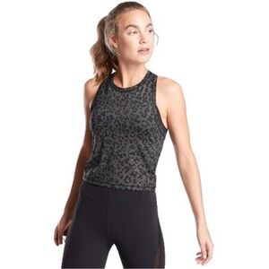 Athleta Black Leopard Tank Top